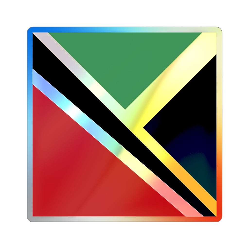 Trinidad-Jamaican Flag Holographic Sticker | Jamaica Trini Trinidadian Accessory