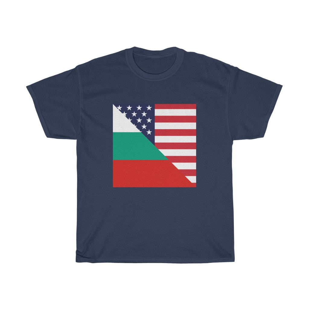 Bulgarian American Flag T-Shirt | Unisex Bulgaria USA Tee