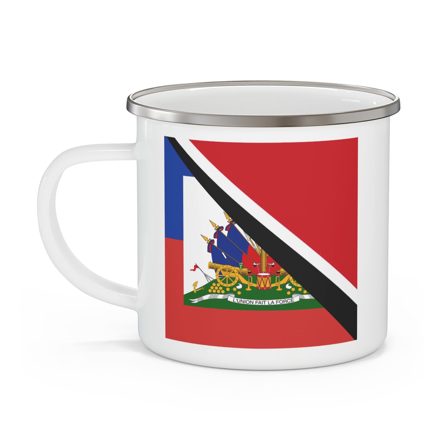 Haitian Trinidad and Tobago Flag Haitian Trini 12oz Enamel Mug