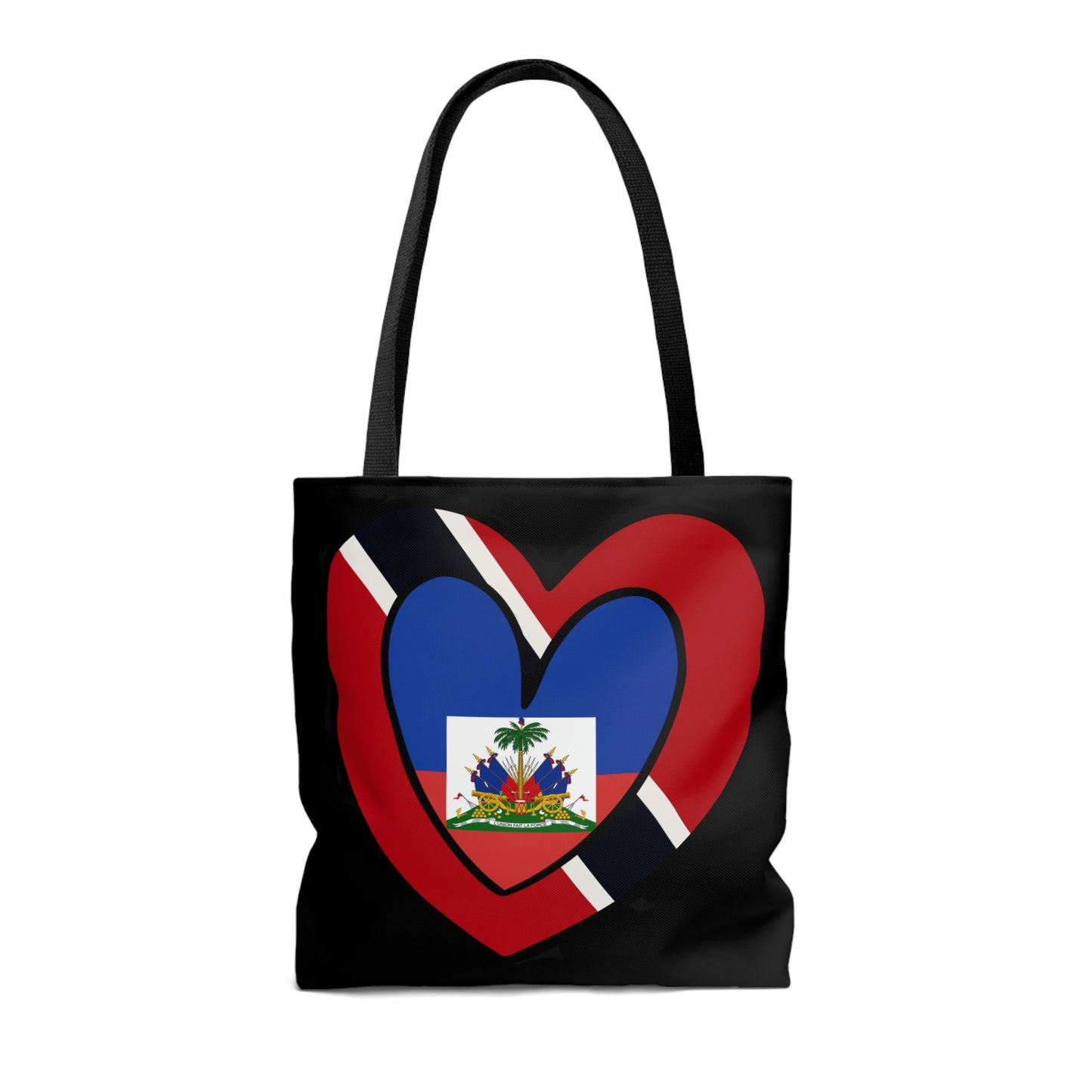 Haitian Trini Flag Heart Haiti Trinidad Tobago Tote Bag | Shoulder Bag