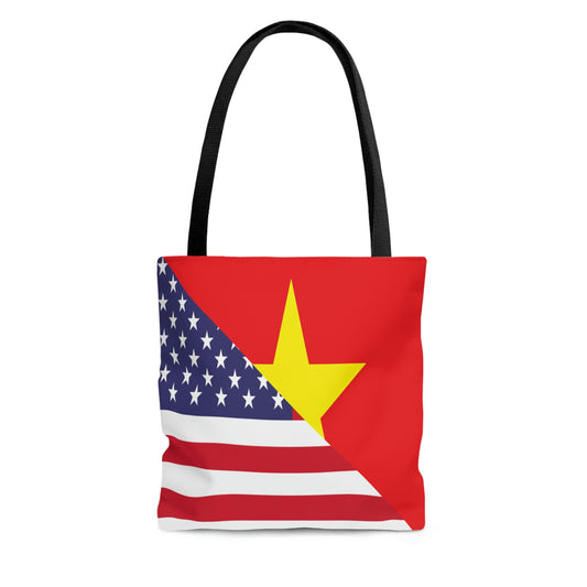 Vietnamese American Flag Half Vietnam USA Tote Bag | Shoulder Bag