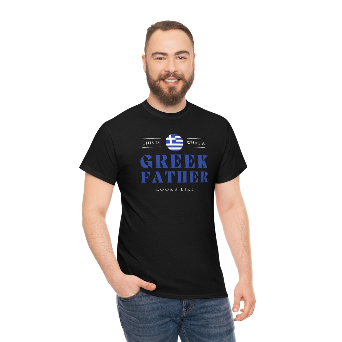 Greek Father Looks Like Fathers Day Greece Dad T-Shirt | Unisex Tee Shirt