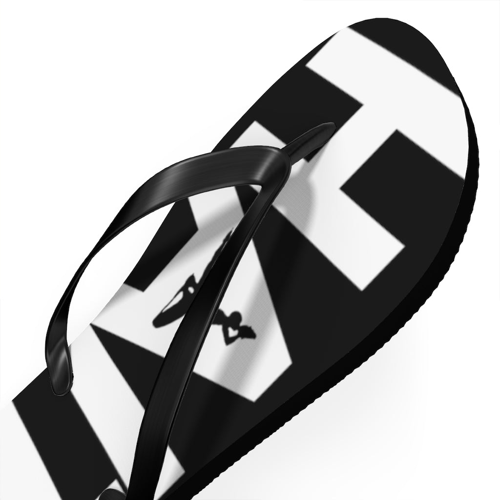 Haiti Black & White Flip Flops | Haitian Summer Sandals