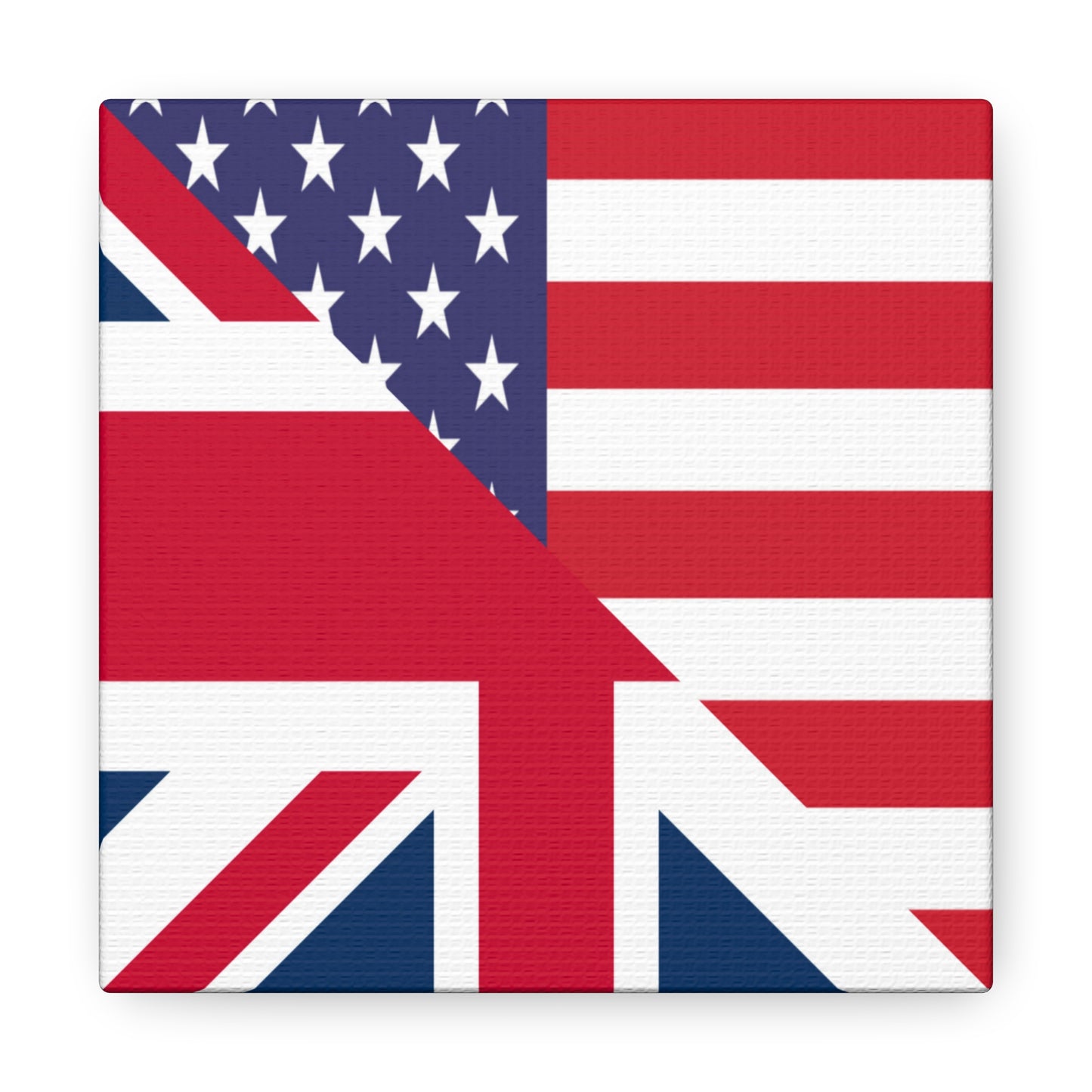 English American Flag United Kingdom USA Canvas Gallery Wraps | Wall Art