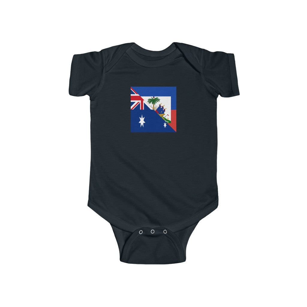 Haitian Australian Flag Baby Bodysuit | Australia Haiti Baby Boy Girl