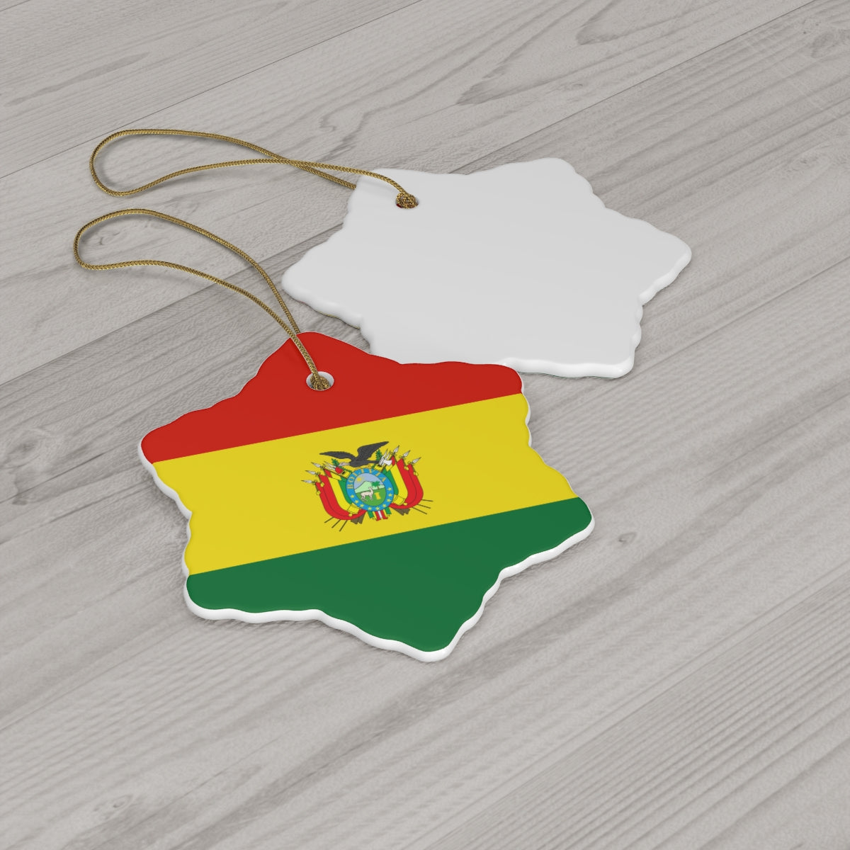 Bolivia Flag Ceramic Ornaments | Bolivian Christmas Tree