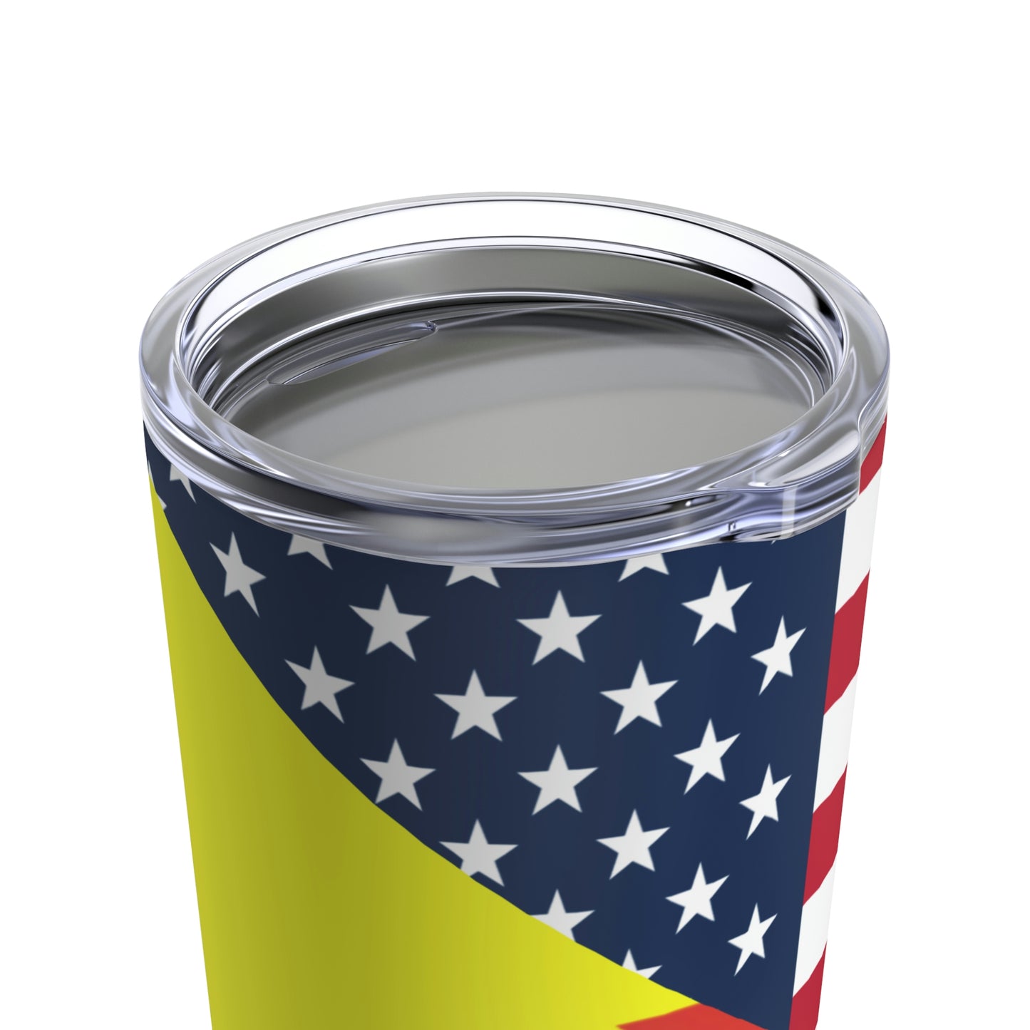 French Guiana American Flag Half Guianese USA Tumbler 20oz