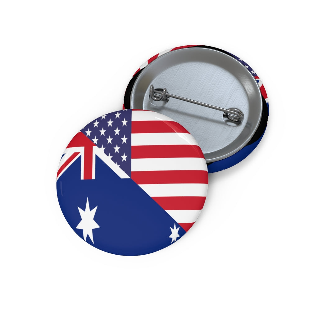 Australian American Flag Pin Button | Australia USA Pins