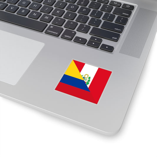 Colombia Peru Flag Sticker | Colombian Peruvian Stickers