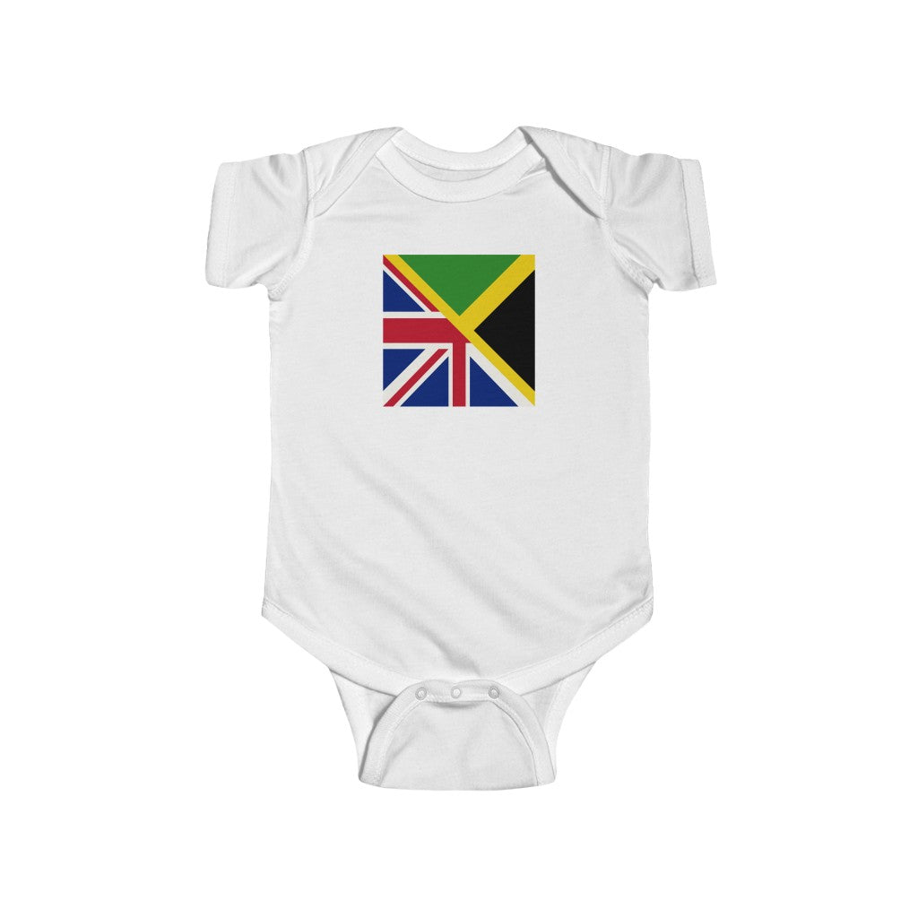 English Jamaican Flag Baby Bodysuit | Jamaica England Flag Boy Girl