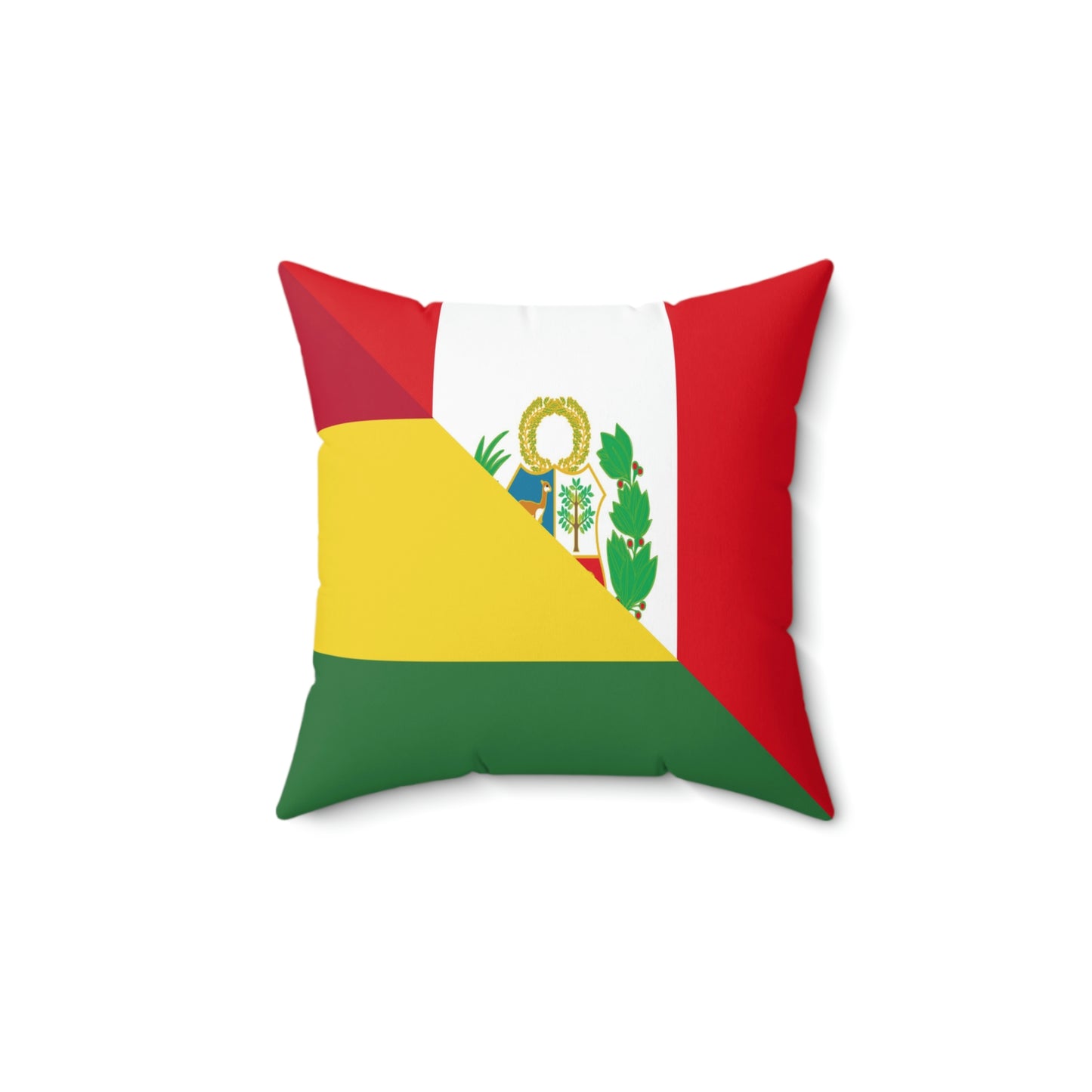 Peruvian Bolivian Flag Peru Bolivia Spun Polyester Square Pillow