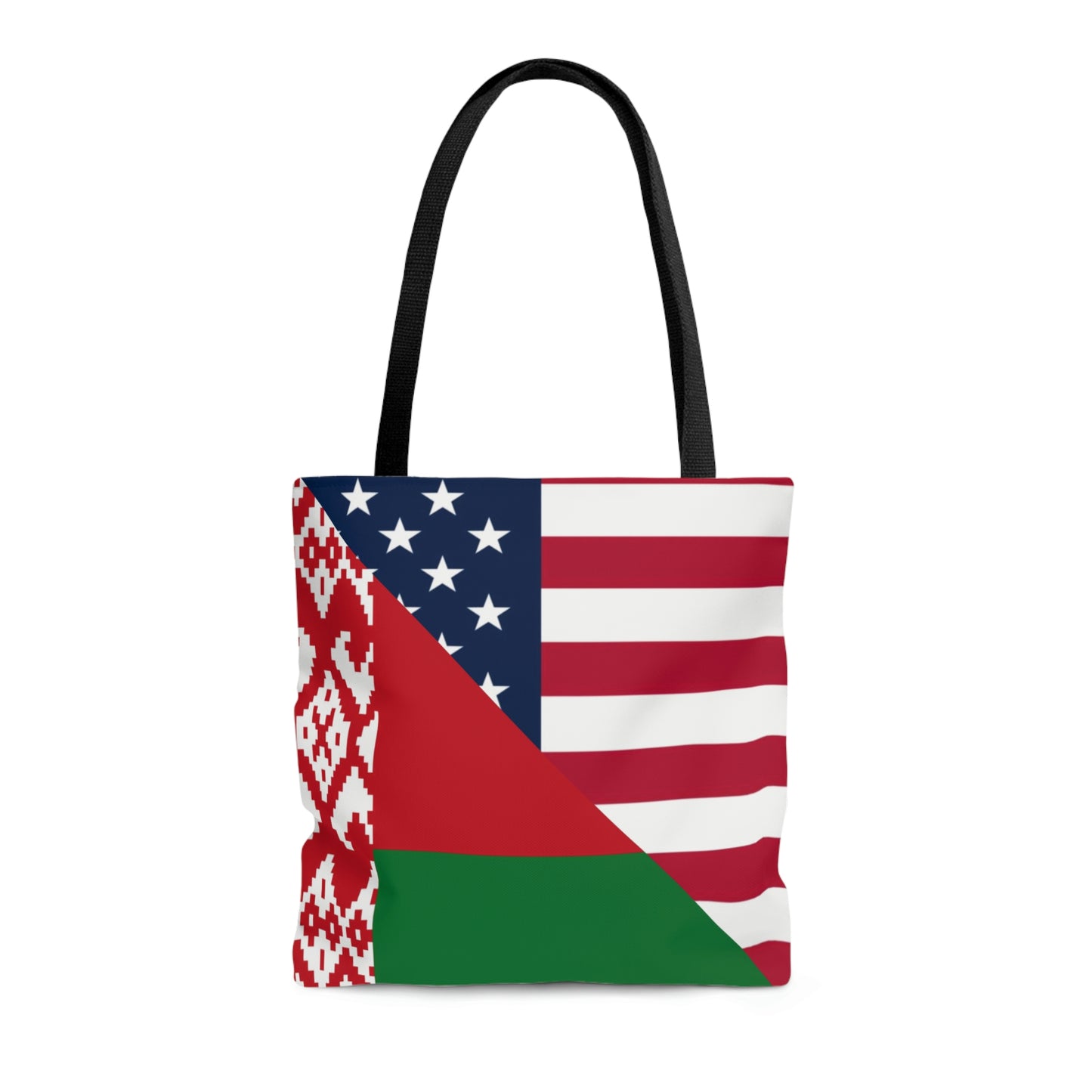 Belarus American Flag Half USA Tote Bag | Shoulder Bag