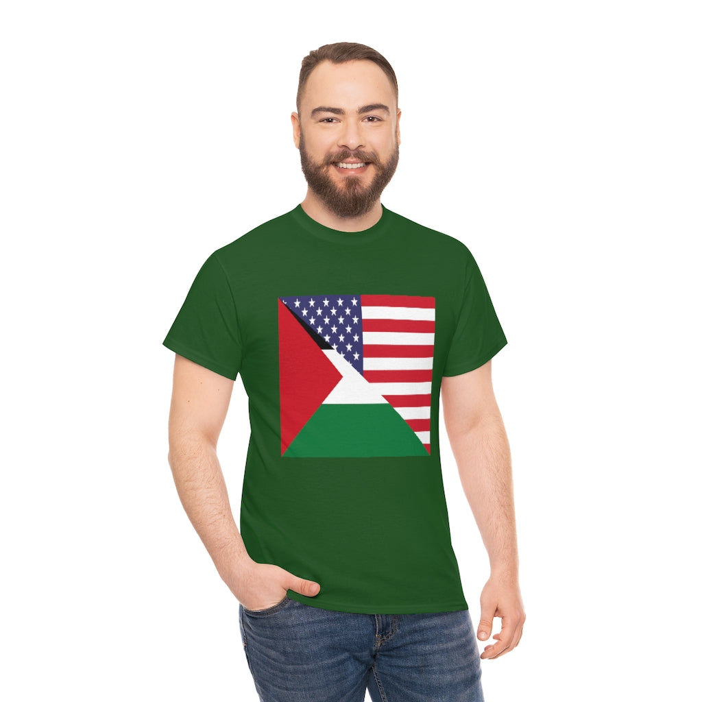 Palestinian American Flag T-Shirt | Unisex Palestine Men Women Tee