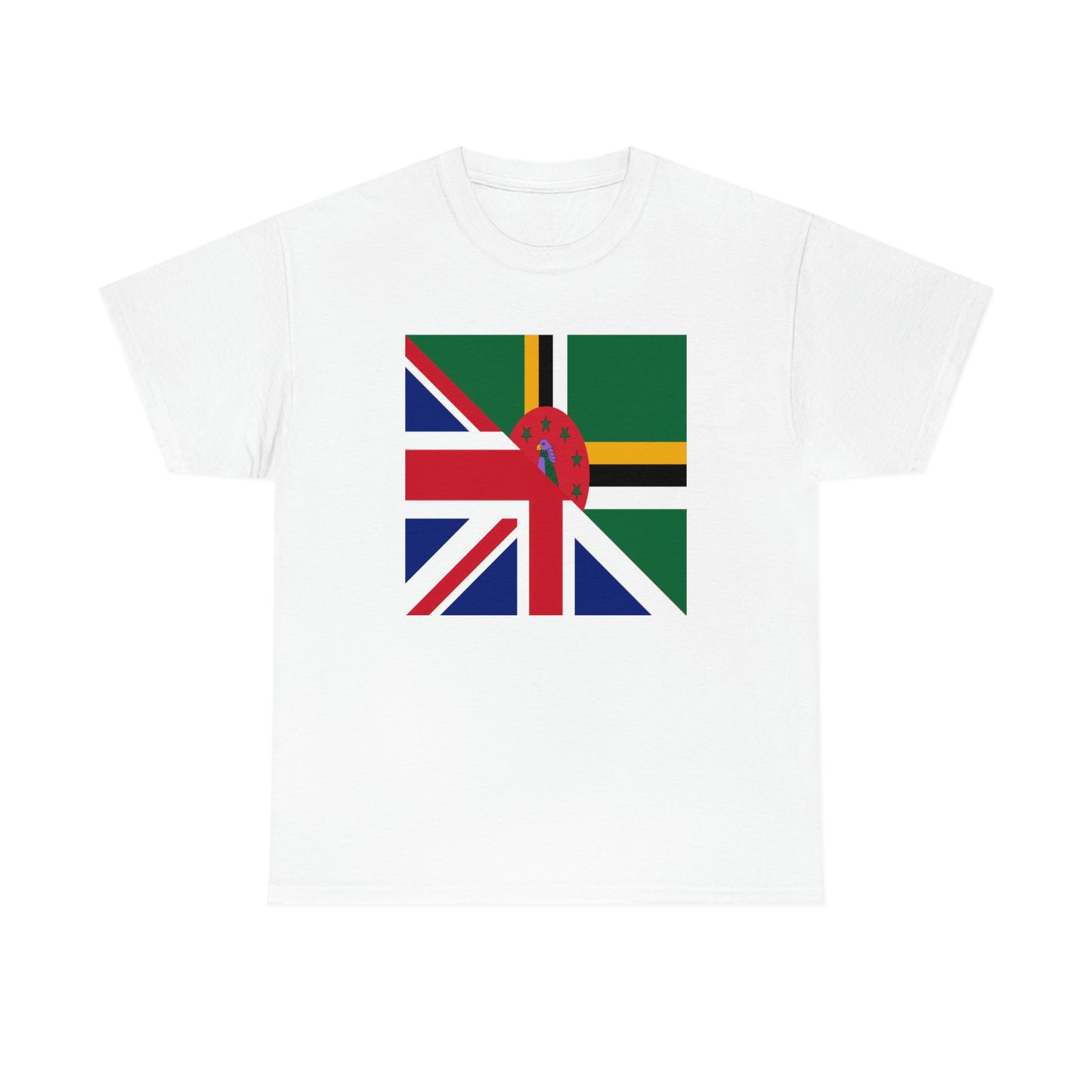 UK Union Jack Dominica Flag Half Dominican United Kingdom T-Shirt | Unisex Tee Shirt