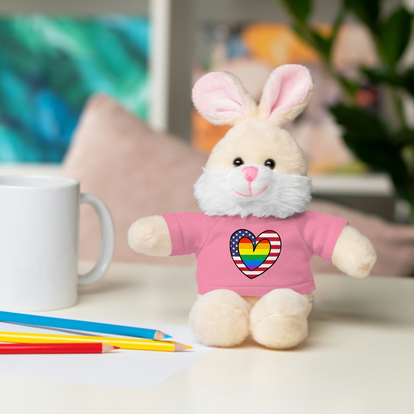 Rainbow Flag Stuffed Animals with Tee Shirt | LGBTQ Pride Valentines Day