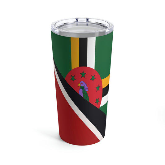 Trinidad Dominica Flag Trini Tobago Tumbler 20oz