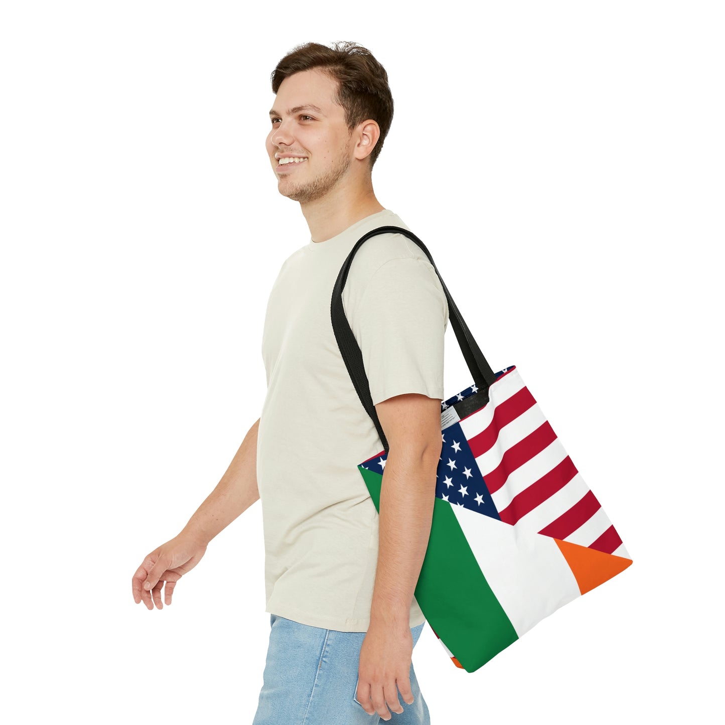 Irish American Flag Half Ireland USA Tote Bag | Shoulder Bag