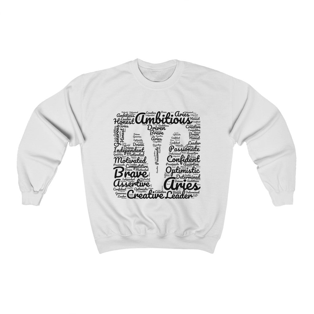 Aries Zodiac Sign Pullover Sweatshirt | Astrology Men Women Clothing