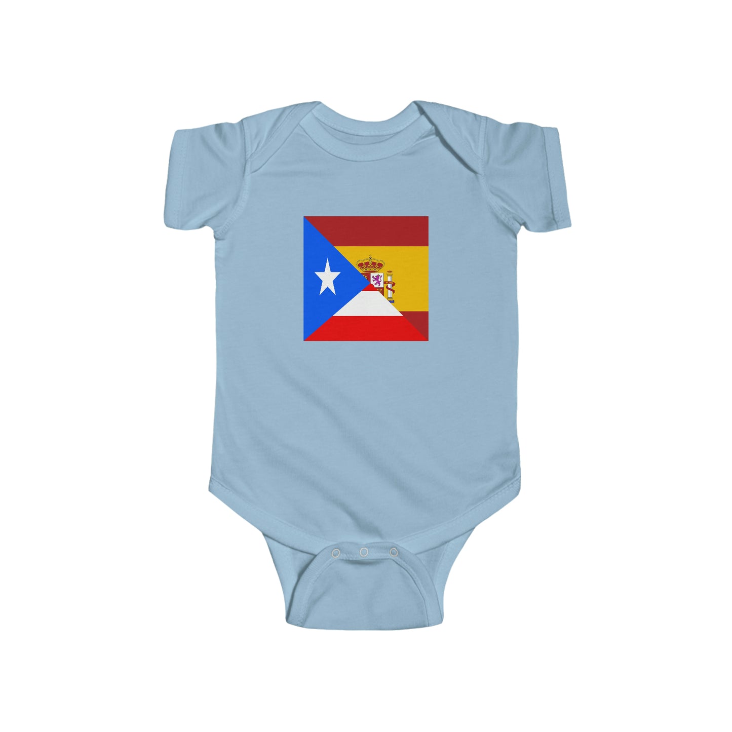 Puerto Rican Spanish Flag Baby Bodysuit | Spain Boricua Baby Girl Boy