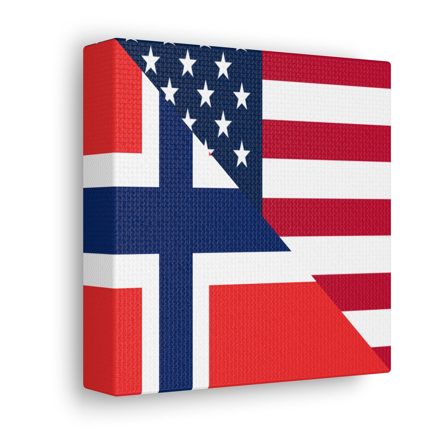 Norwegian American Flag Norway USA Canvas Gallery Wraps | Wall Art