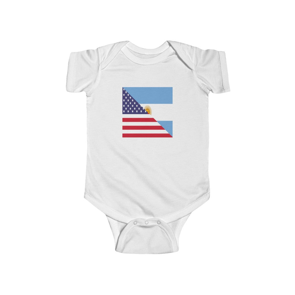 Argentinian American Flag Baby Bodysuit | Argentina USA Newborn Boy Girl