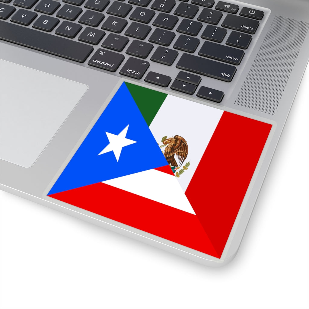 Puerto Rico Mexico Flag Sticker | Puerto Rican Mexican USA Stickers