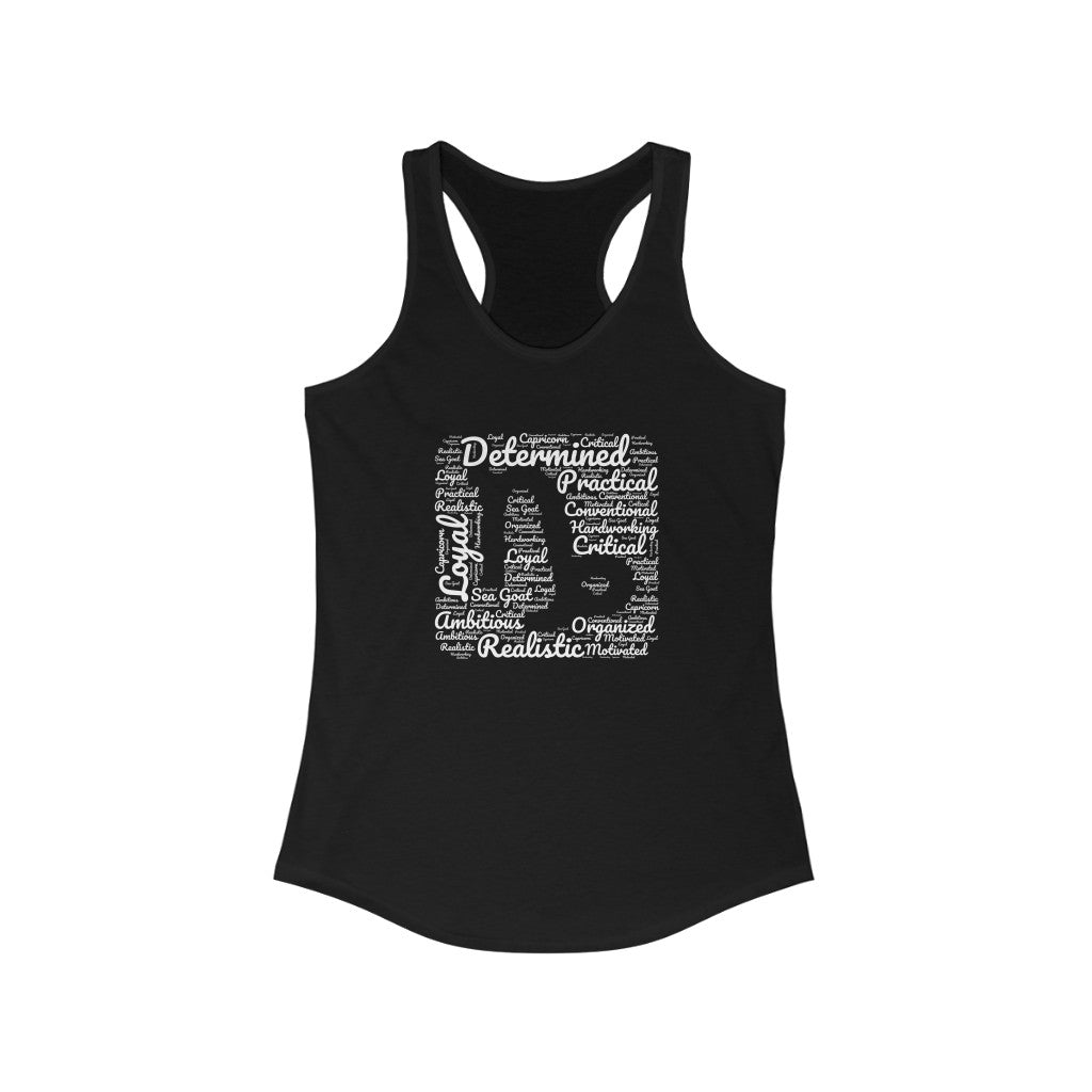 Capricorn Zodiac Sign Women’s Racerback Tank Top | Woman Astrology Shapecloud