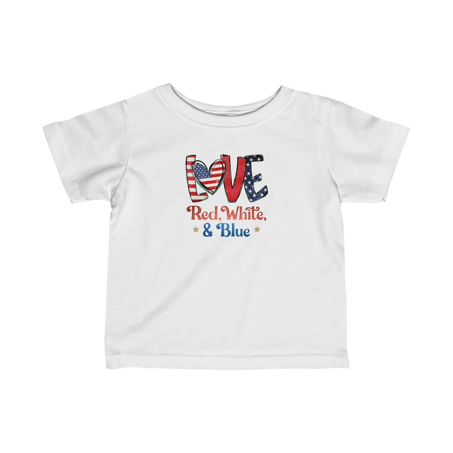 Toddler Love Red White And Blue Toddler Tee Shirt