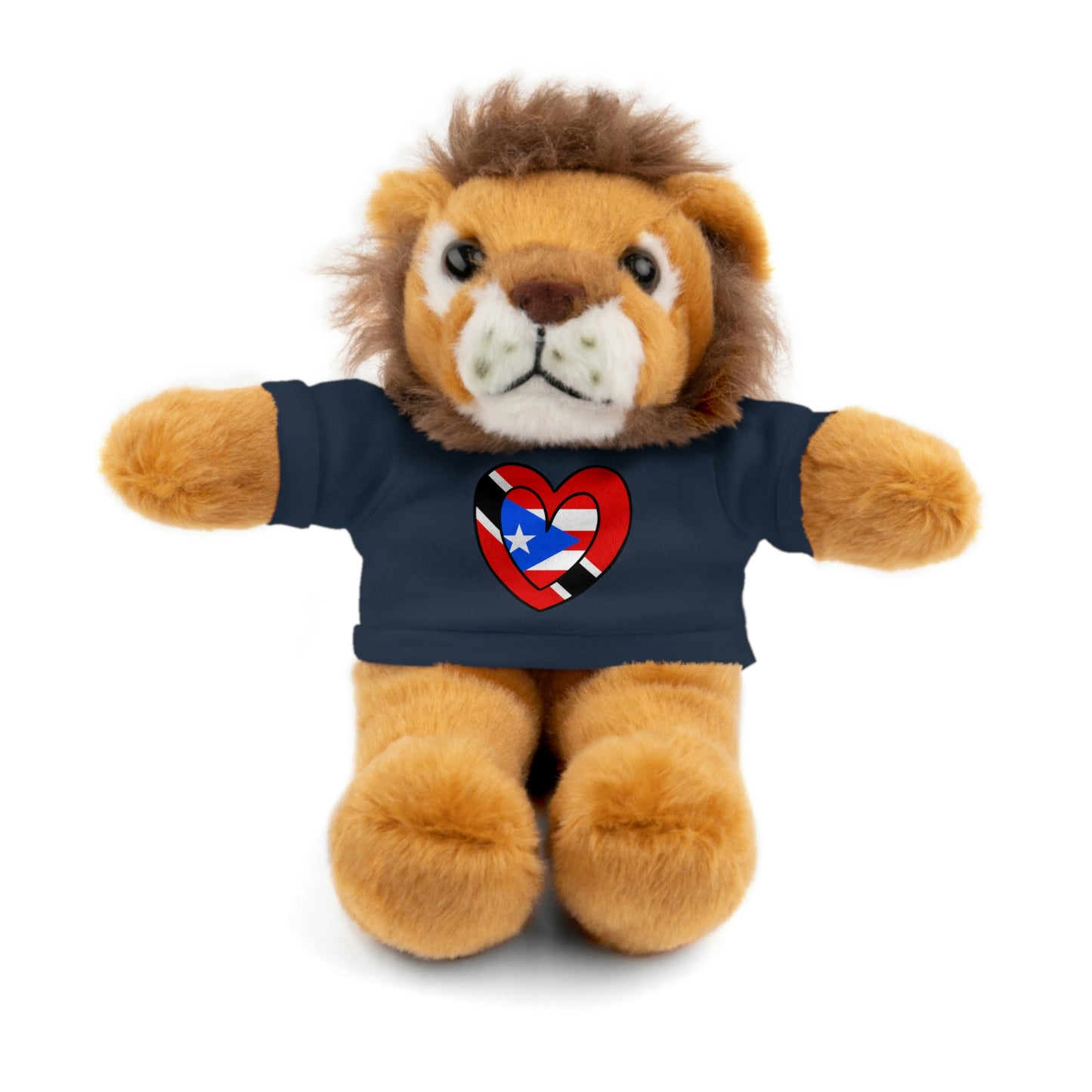 Puerto Rican Trini Valentines Day Gift Stuffed Animal | Boricua Trinidad Flag Toy