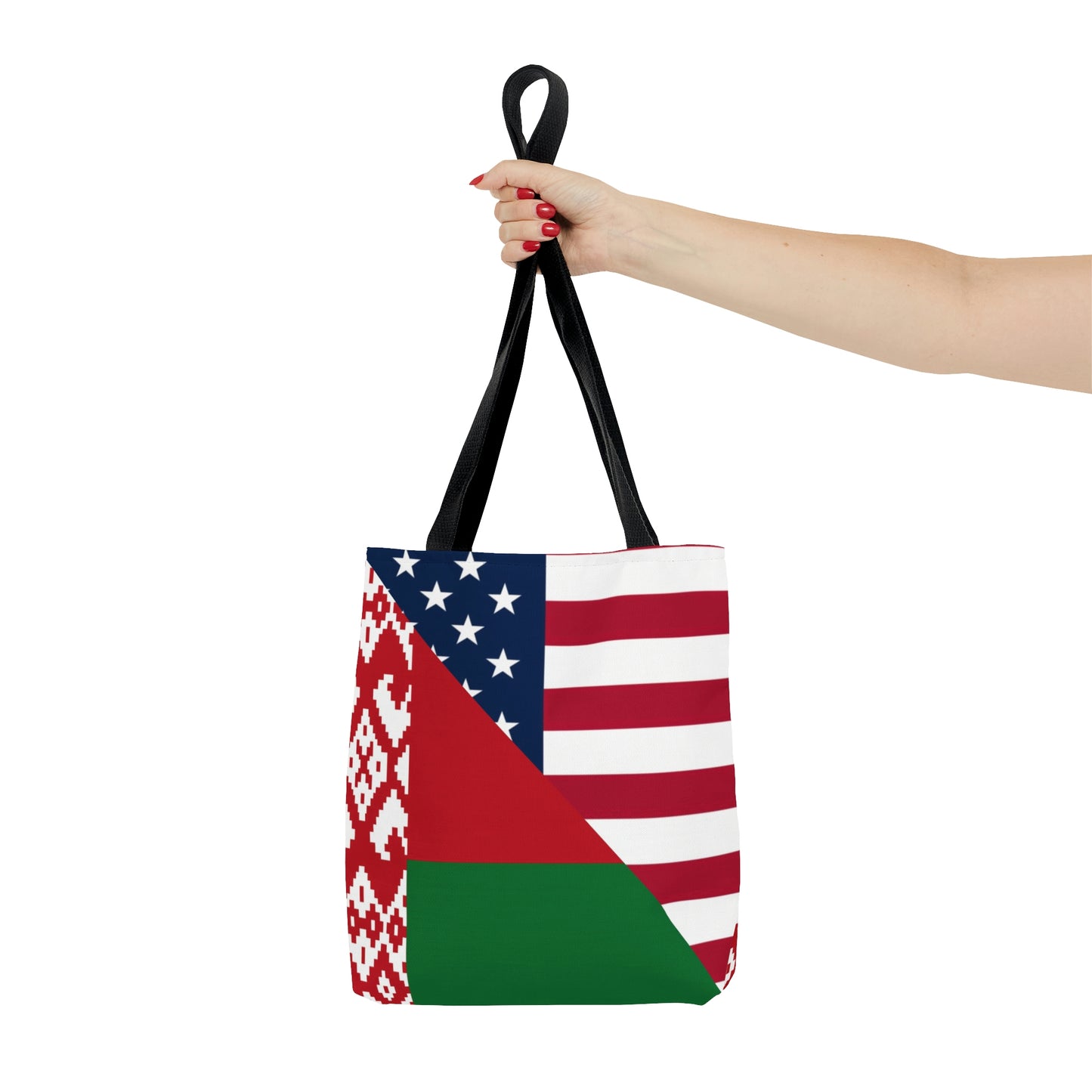 Belarus American Flag Half USA Tote Bag | Shoulder Bag