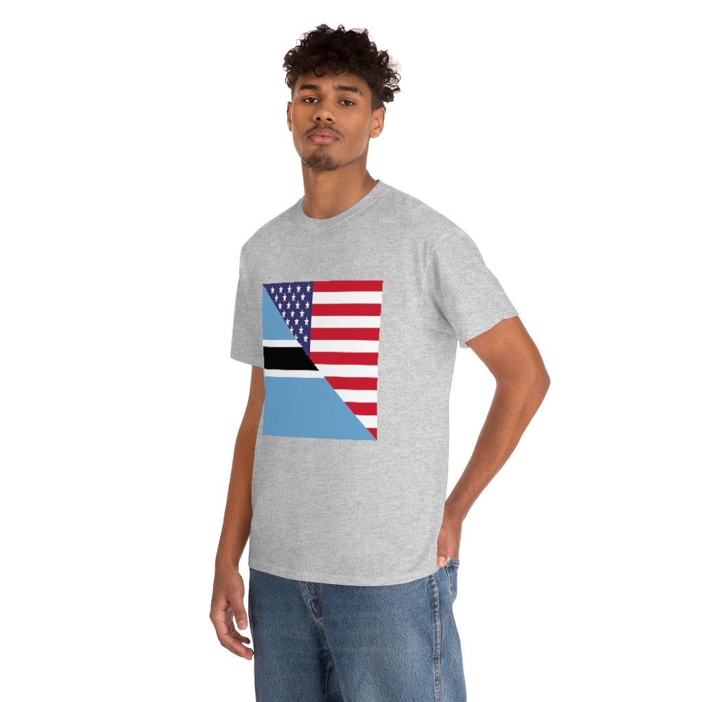 Botswana American Flag Tshirt | Unisex Batswana USA Men Women Shirt