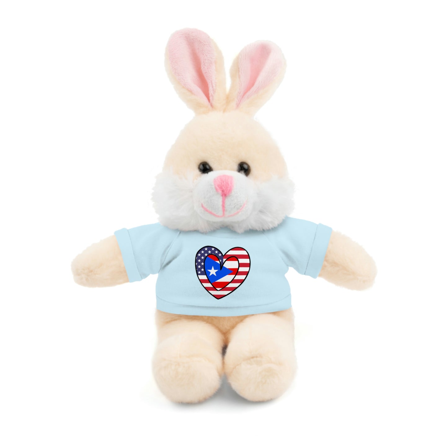 Puerto Rican American Valentines Day Gift Stuffed Animal | PR USA Flag Toy