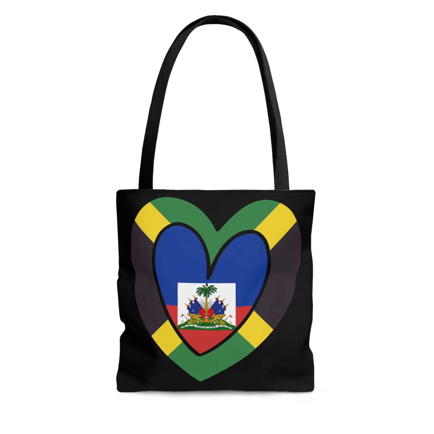 Jamaican Haitian Flag Inner Heart Jamaica Haiti  Tote Bag | Shoulder Bag