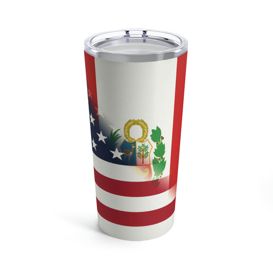 Peru America Flag | Peruvian American Flag Tumbler 20oz