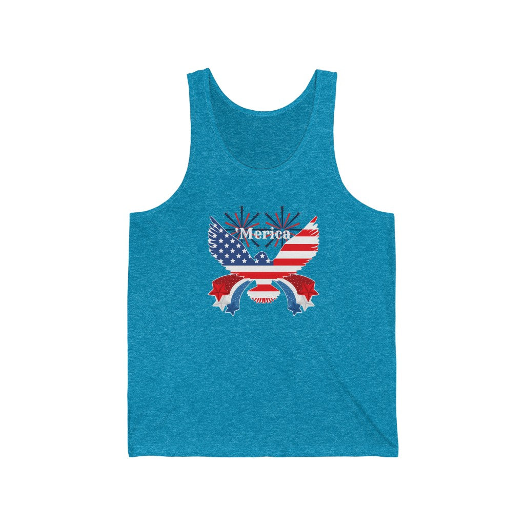 Merica Eagle USA Flag Tank Top