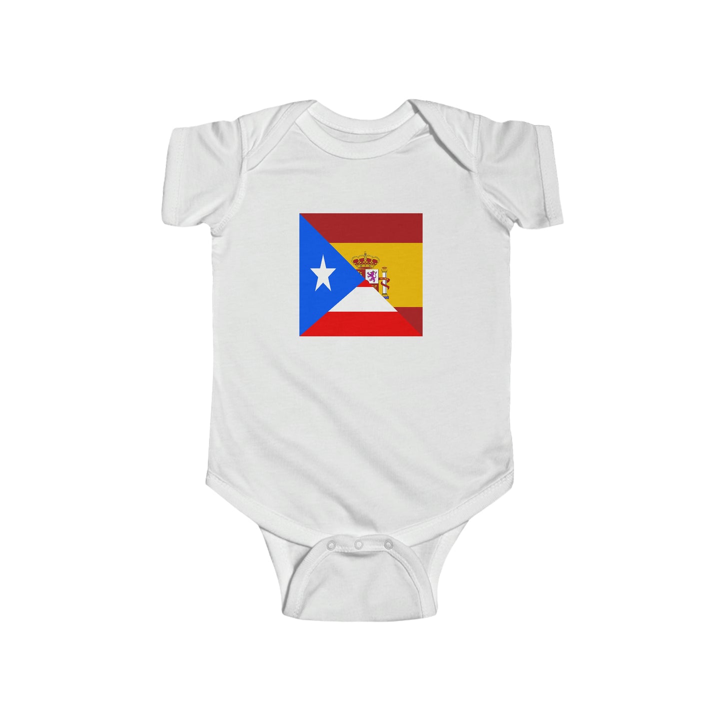 Puerto Rican Spanish Flag Baby Bodysuit | Spain Boricua Baby Girl Boy