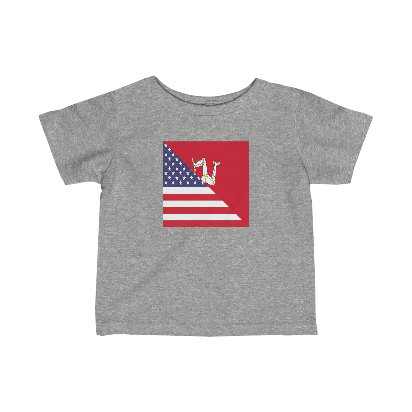 Infant Isle of Man American Flag Manx USA Toddler Tee Shirt