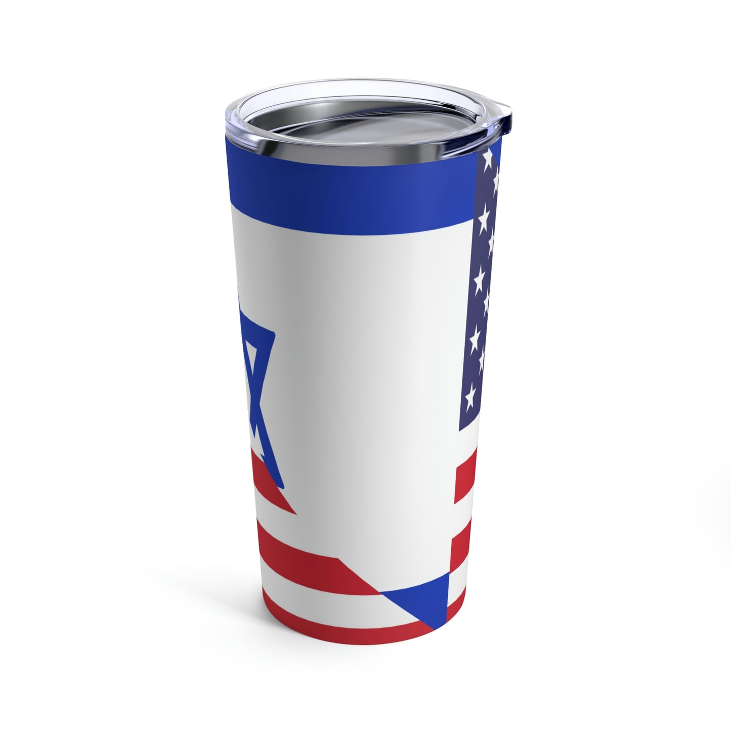 Israel American Flag Half Israeli USA Tumbler 20oz Beverage Container