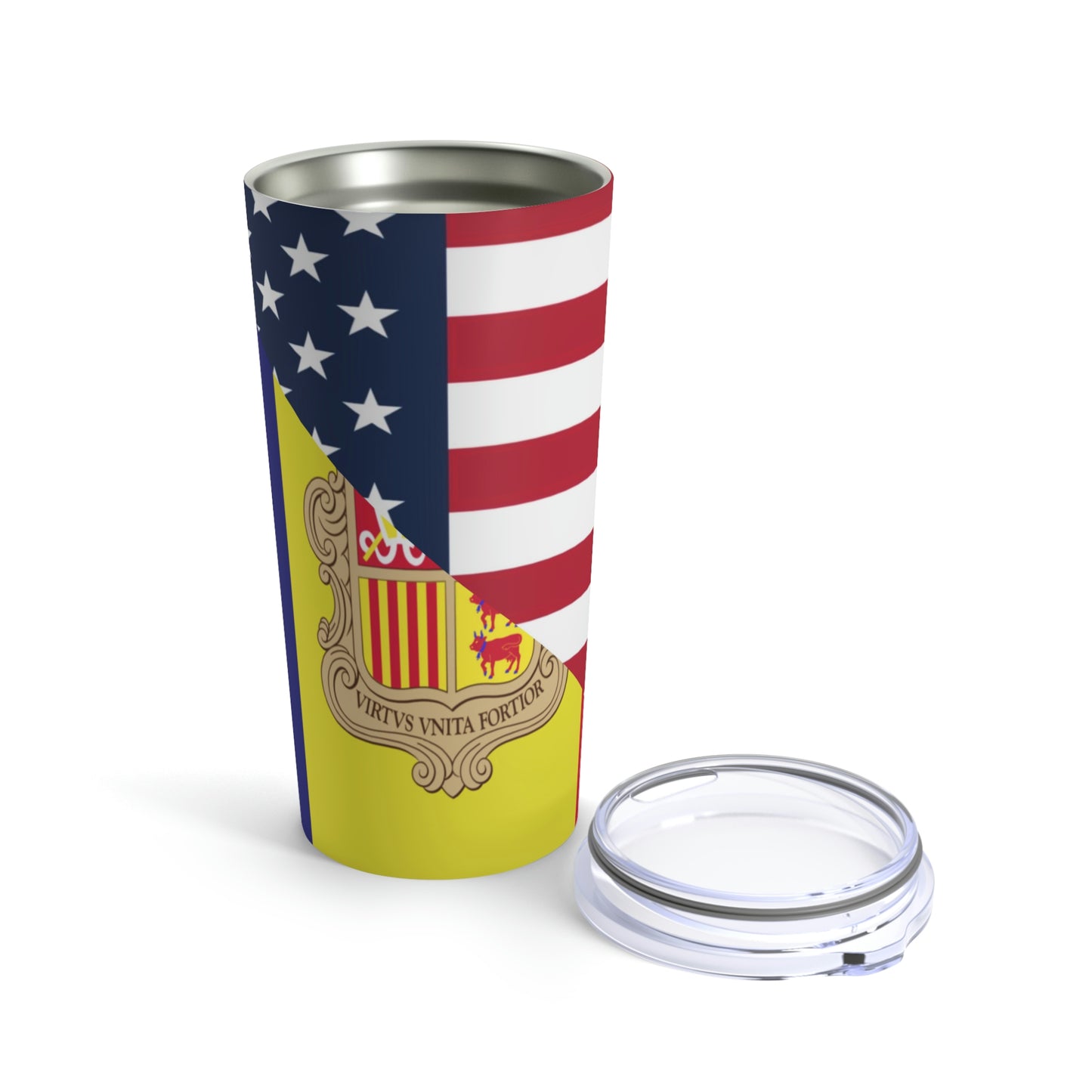 Andorra American Flag Andorran USA Tumbler 20oz