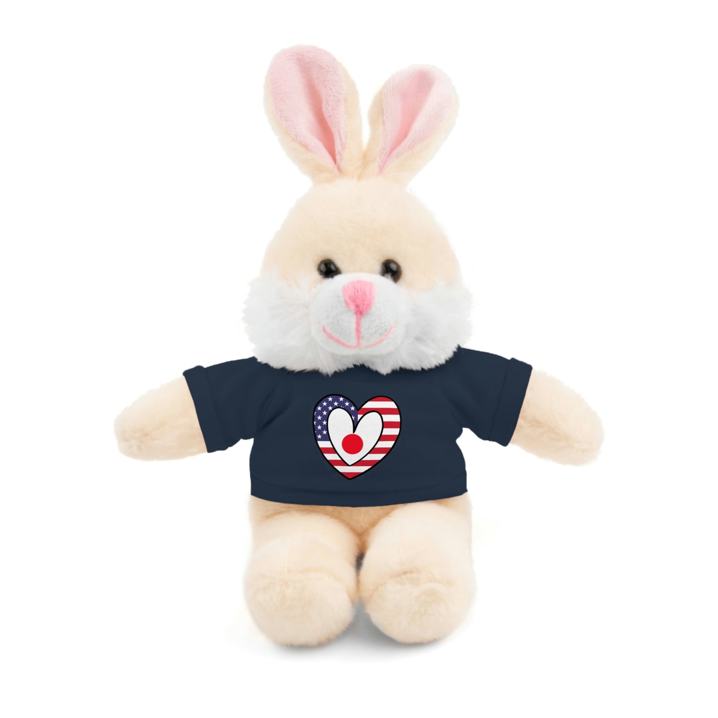 Japanese American Valentines Day Gift Stuffed Animal | Japan USA Flag Toy