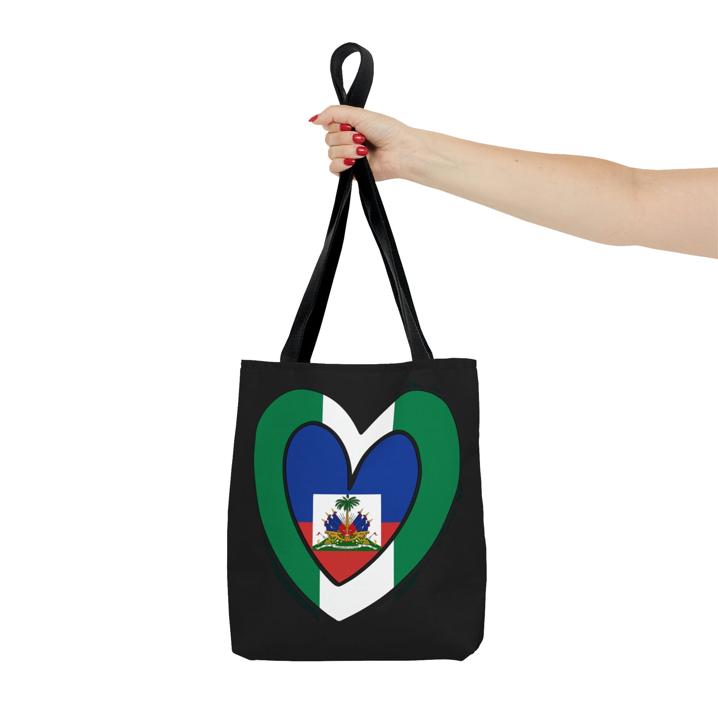 Nigerian Haitian Flag Inner Heart Nigeria Haiti  Tote Bag | Shoulder Bag