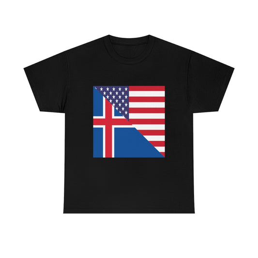 Iceland American Flag Tee Shirt | Icelander USA Tshirt