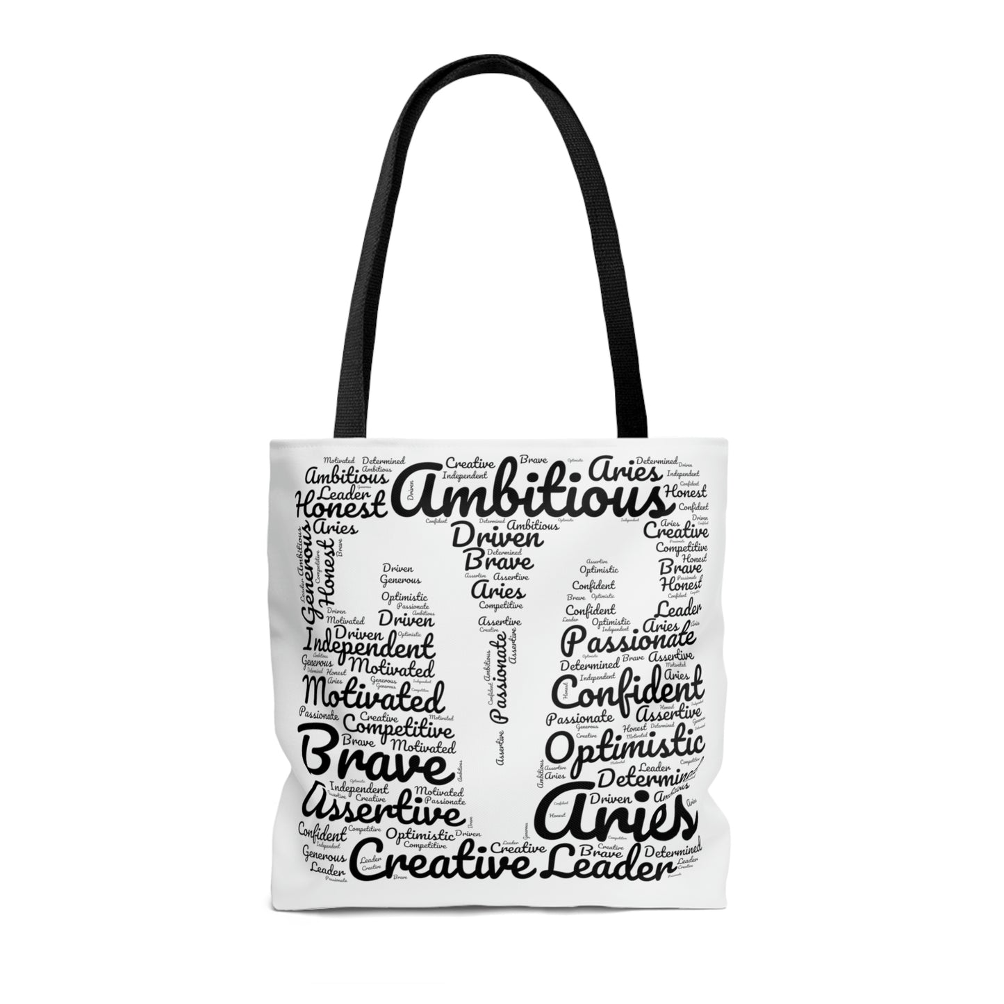 Aries Zodiac Sign Astrology Black Tote Bag | Shoulder Bag