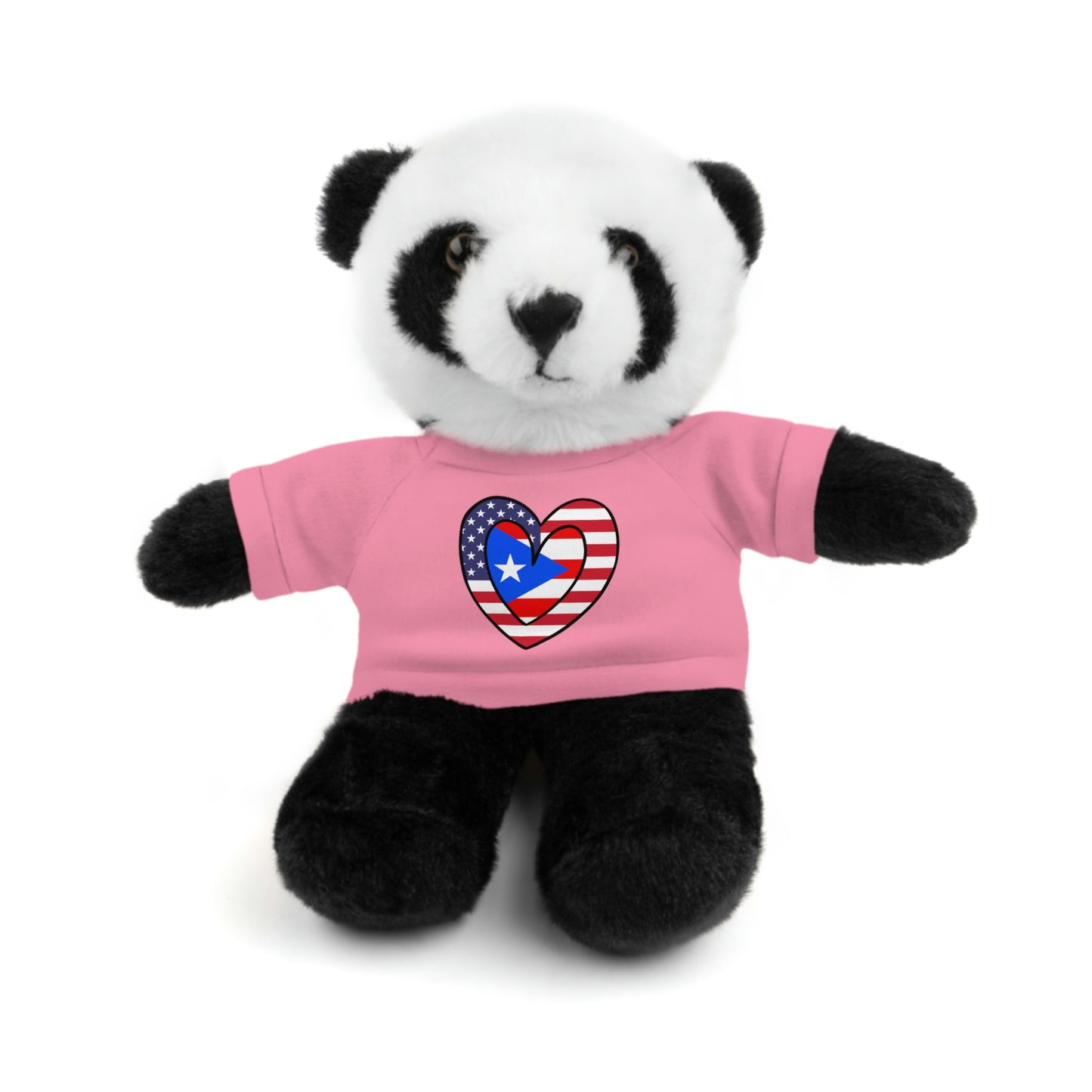 Puerto Rican American Valentines Day Gift Stuffed Animal | PR USA Flag Toy