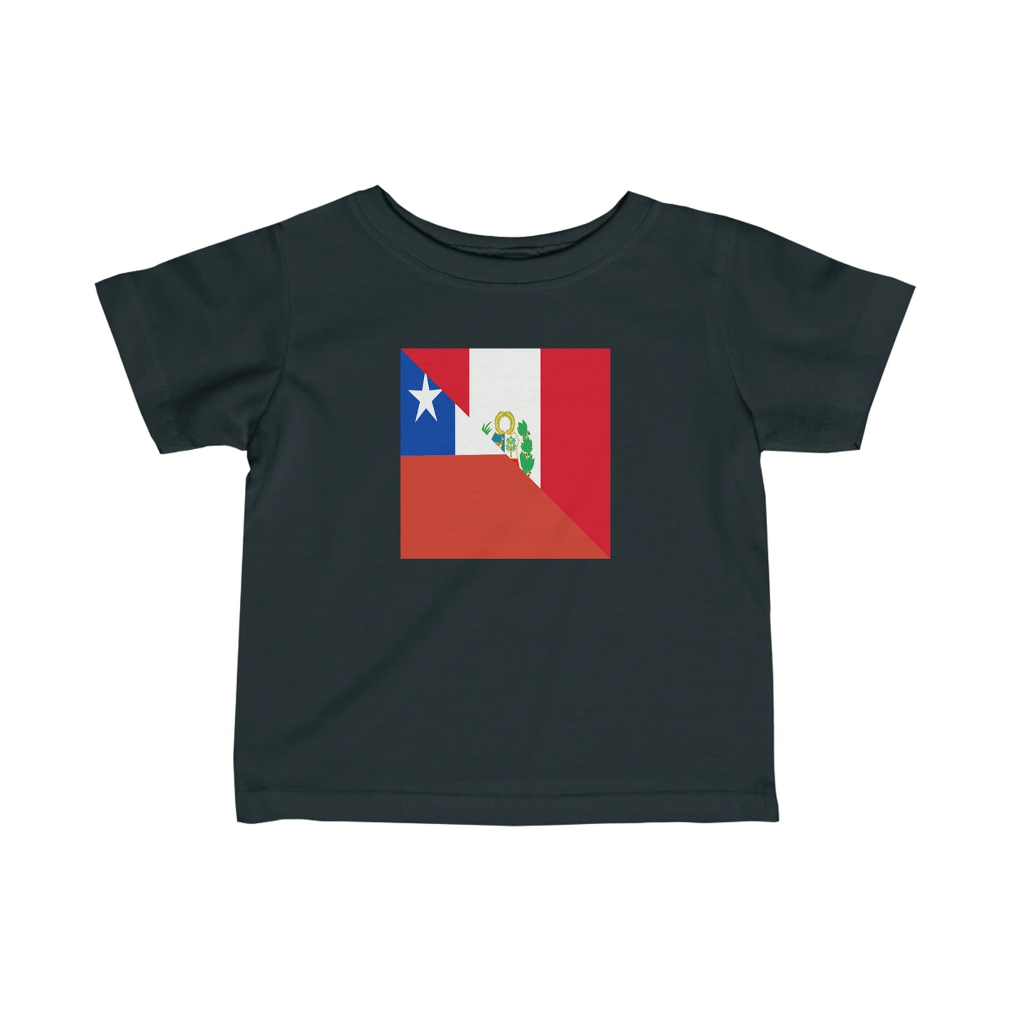 Infant Peruvian Chilean Flag Peru Chile Toddler Tee Shirt