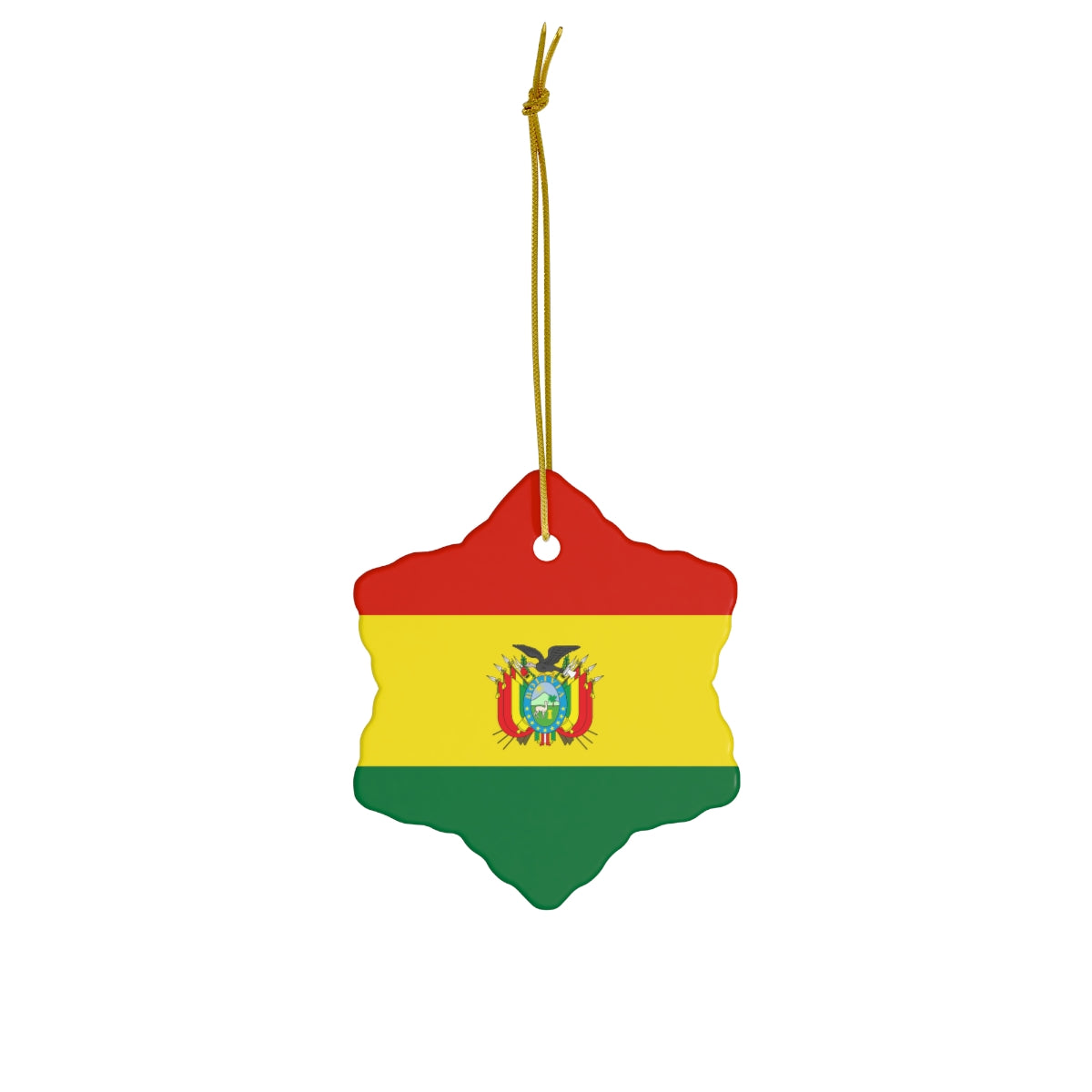 Bolivia Flag Ceramic Ornaments | Bolivian Christmas Tree