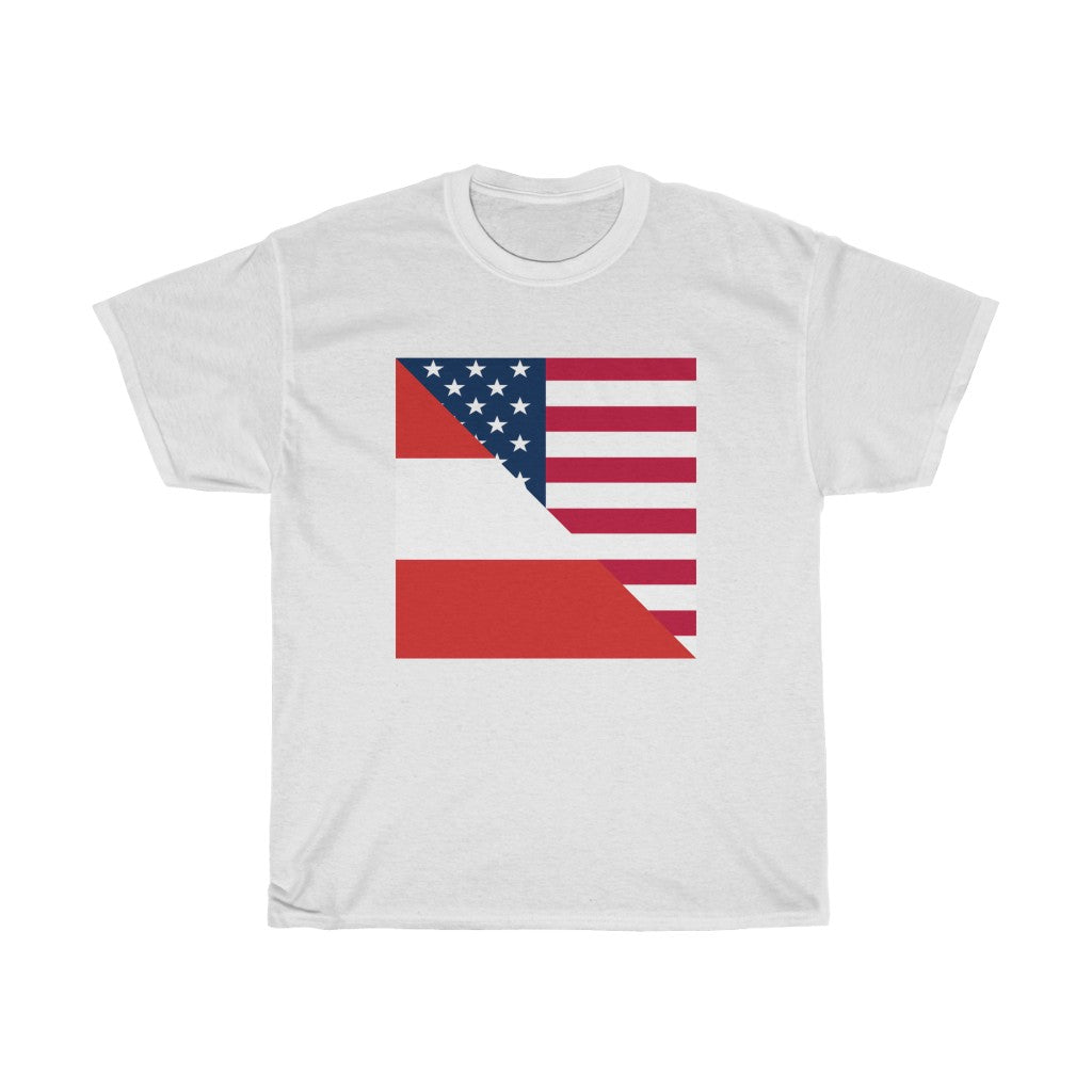 Austrian American Flag T-Shirt | Unisex Austria USA Tee