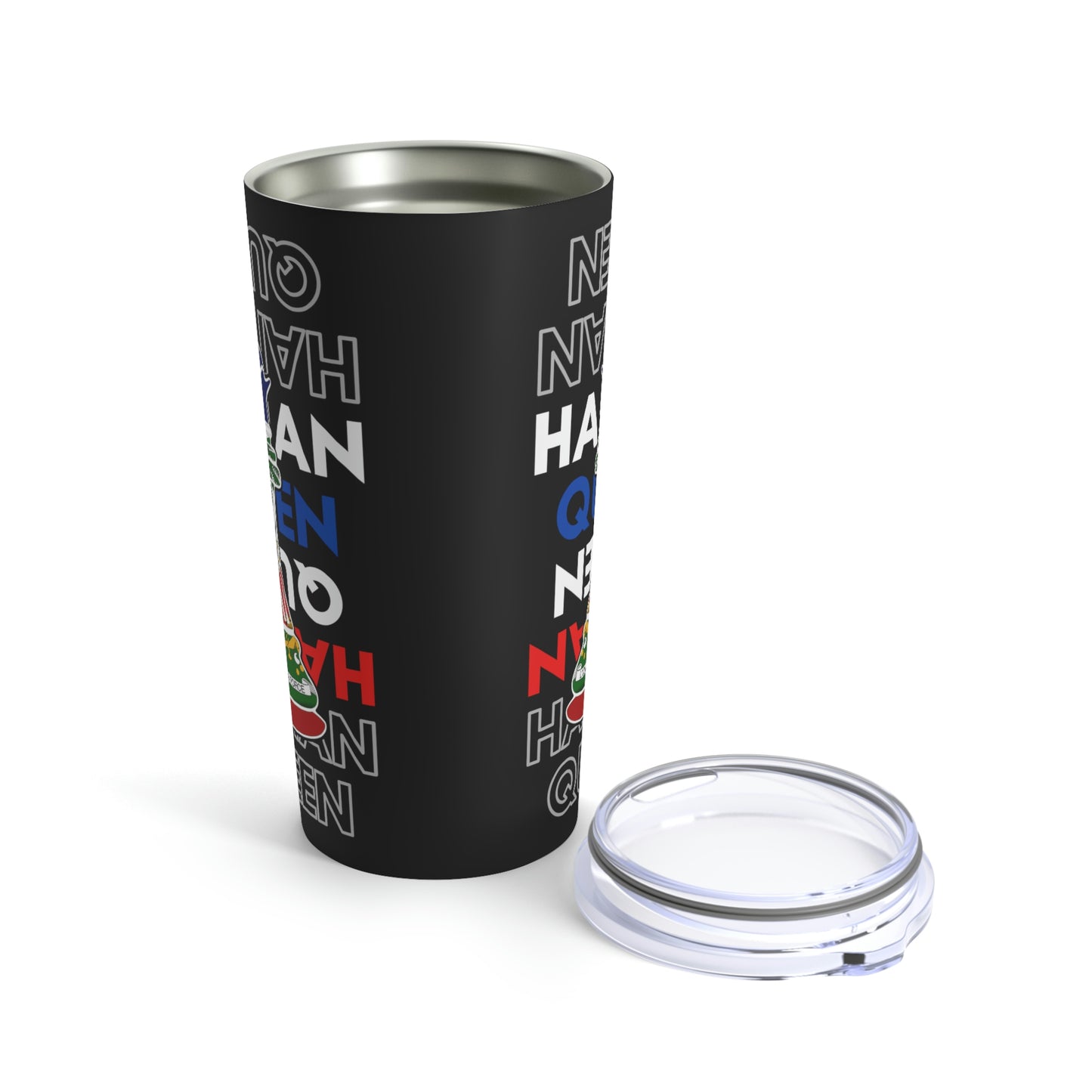 Haitian Queen Chess Piece Text | Haiti Flag Tumbler 20oz