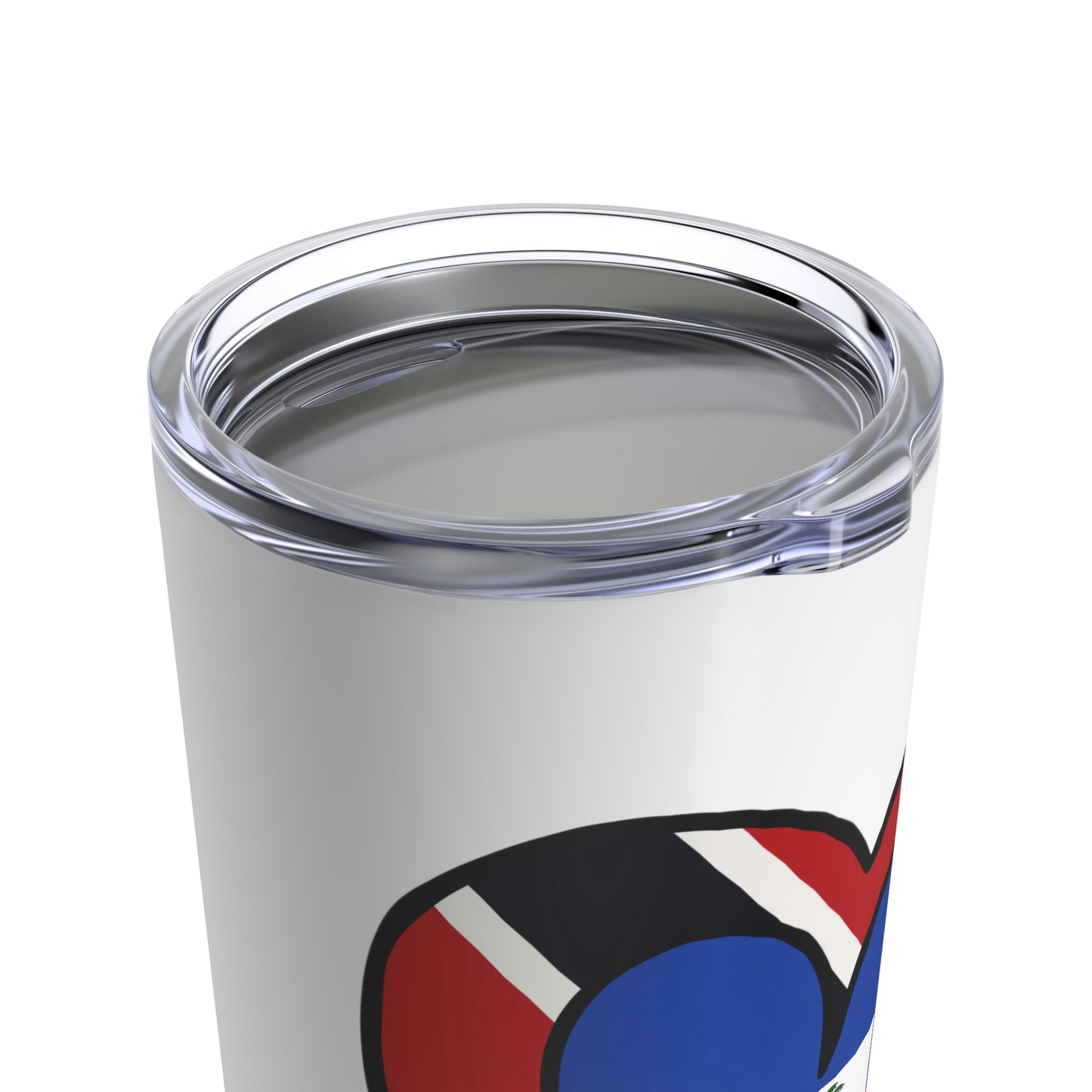 Haitian Trini Flag Heart Valentines Day Gift Haiti Trinidad Tobago Tumbler 20oz