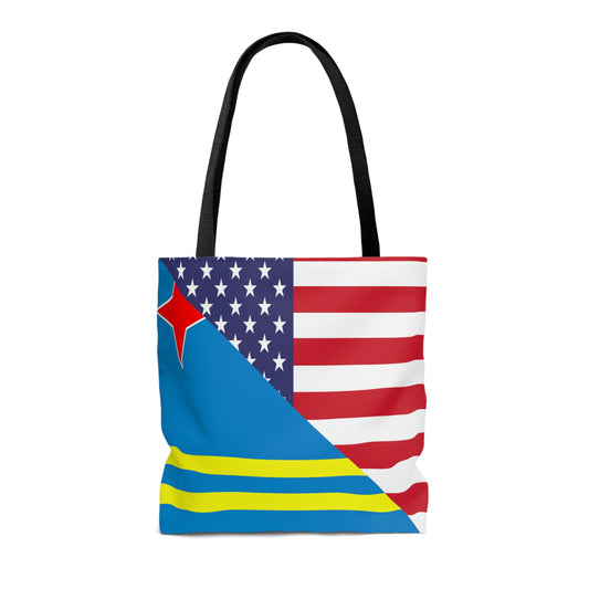 Aruba American Flag Aruban USA Tote Bag | Shoulder Bag